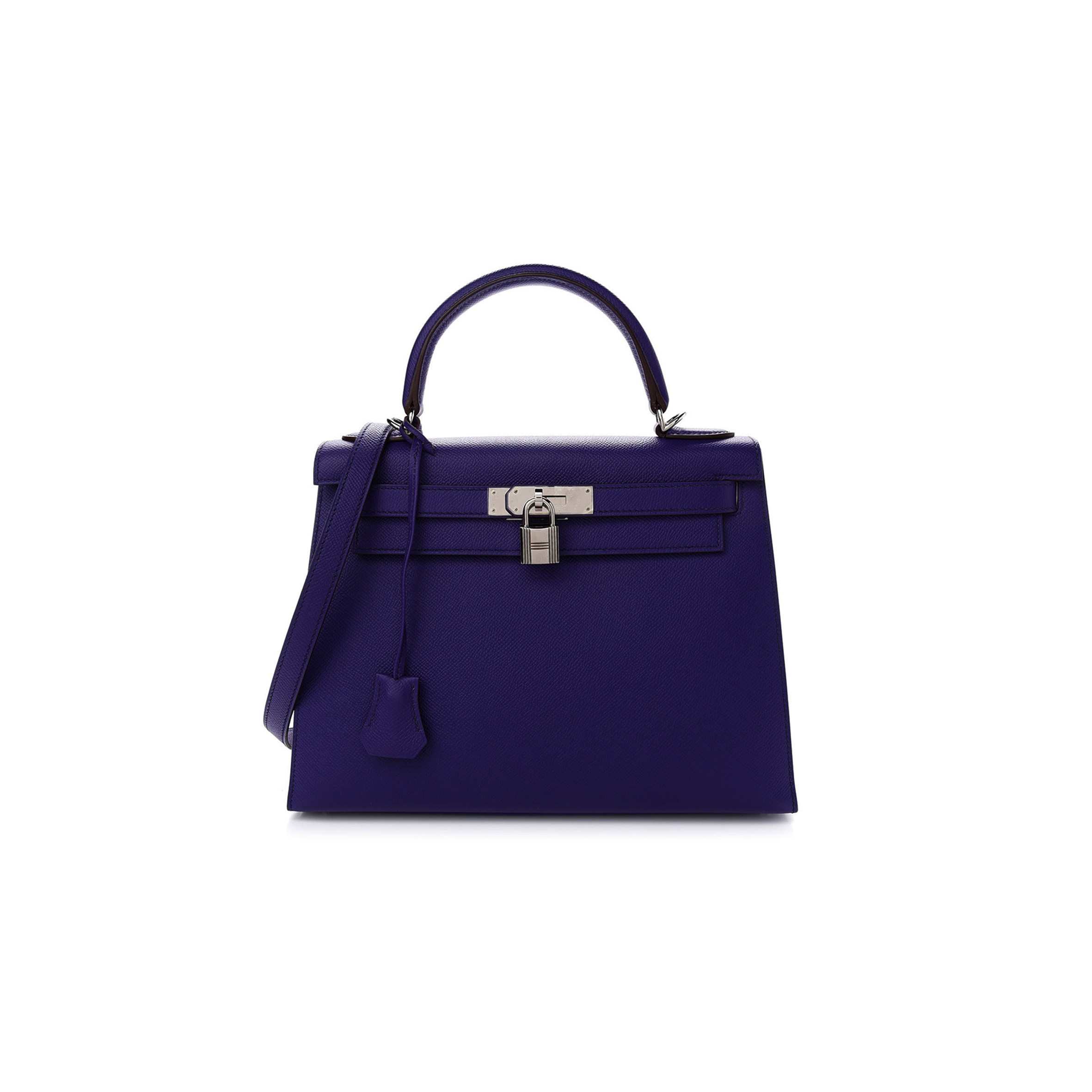 H**mes epsom kelly sellier 25 bleu electrique (25*17*7cm)